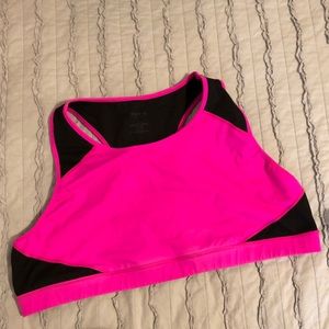 Torrid Hot Pink & Black Sports Bra Size 5